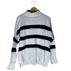 Line& Dot Rosie Stripe Mock Neck Sweater Size Small